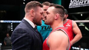 Michael Chandler vs Conor McGregor.