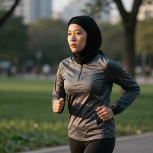Muslimah menggunakan baju olahraga