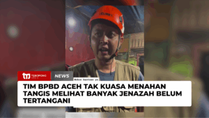 Tim BPBD Aceh Tak Kuasa Menahan Tangis Melihat Banyak Jenazah Belum Tertangani