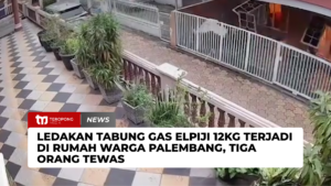 Ledakan Tabung Gas Elpiji 12Kg Terjadi di Rumah Warga Palembang, Tiga Orang Tewas