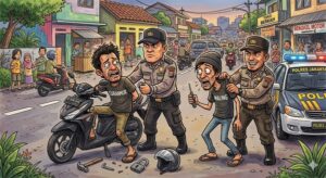 Aksi Pengejaran 29 Menit, Polisi Berhasil Ringkus Maling Motor di Tanah Tinggi