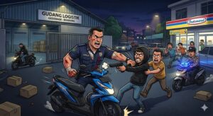 Duel Sengit di Gedebage Satpam Gudang Terjang Tembakan Demi Gagalkan Pencurian Motor