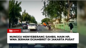 Nunggu Menyeberang Sambil Main HP, WNA Jerman Dijambret di Jakarta Pusat