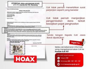 Waspada Surat Perjanjian Palsu Mengatasnamakan Kepala OJK Jabar